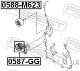 Febest 0587-GG Tension Pulley