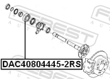 Febest DAC40804445-2RS Rear Wheel Bearing 40X80X44X45