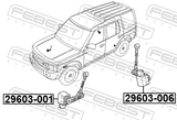 Febest 29603-001 Front Level Sensor (With Link)