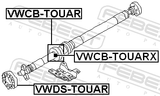 Febest VWCB-TOUAR Drive Shaft Bearing