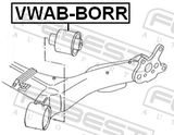 Febest VWAB-BORR Rear Crossmember Bushing