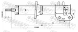 Febest 10667898FL Shock Absorber Front Left