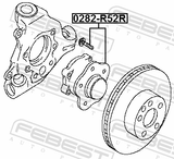 Febest 0282-R52R Rear Wheel Hub