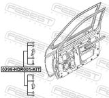 Febest 0299-HDR001-KIT Door Hinge Repair Kit