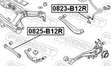 Febest 0823-B12R Rear Stabilizer Link / Sway Bar Link
