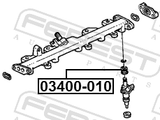 Febest 03400-010 O-Ring Fuel Injector