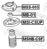 Febest MSHB-CSF Front Shock Absorber Boot