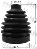 Febest 0217P-J1020 Boot Outer CV Joint Kit Pvc 84.5X108X28.3