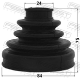Febest 0117-MCU10R Boot Outer CV Joint Kit 84X75X24