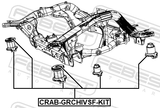 Febest CRAB-GRCHIVSF-KIT Subframe Bushing Kit