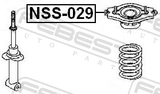 Febest NSS-029 Rear Shock Absorber Mounting