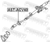 Febest AST-ACV40 Intermediate Steering Shaft