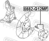 Febest 0882-G12MF Front Wheel Hub