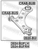 Febest 2024-BUFLH Left Front Arm