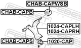Febest CHAB-CAPS Front Bushing, Front Control Arm