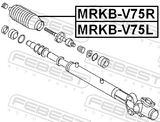 Febest MRKB-V75L Steering Rack Boot Left