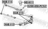 Febest ND-W11 Rear Shock Absorber Jounce Bumper