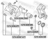 Febest 1275-SON19R Rear Brake Caliper Repair Kit (Set For Two Sides)
