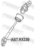 Febest AST-RX330 Lower Intermediate Steering Shaft