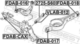 Febest FDAB-017 Bushing, Rear Trailing Arm