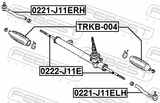 Febest 0221-J11ELH Steering Tie Rod End Left