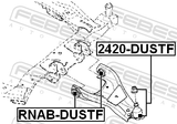 Febest 2420-DUSTF Ball Joint Front Lower Arm