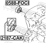 Febest 2187-CAK Tension Pulley