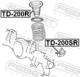 Febest TD-200R Rear Shock Absorber Jounce Bumper