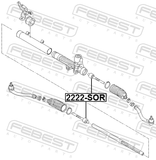 Febest 2222-SOR Steering Tie Rod