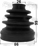 Febest 1415-NARH Boot Inner CV Joint Kit 86X99X26