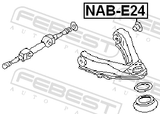 Febest NAB-E24 Bushing, Front Upper Control Arm