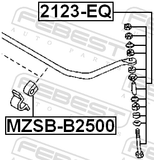 Febest 2123-EQ Front Stabilizer Link / Sway Bar Link