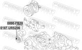 Febest 0890-FB20 Belt Tensioner