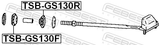 Febest TSB-GS130R Front Strut Rod Cushion