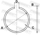 Febest CC-2-52X2 Retaining Ring 51.8X2