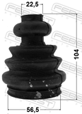 Febest 2315-T5RH Boot Inner CV Joint Kit 56.5X104X22.5