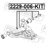 Febest 2229-006-KIT Repair Kit, Camber Adjusting Eccentric Bolt