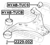 Febest HYAB-TUCB Front Bushing, Front Control Arm