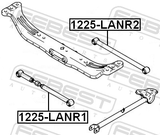 Febest 1225-LANR1 Rear Lateral Link