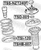 Febest TSS-NZT240F Front Shock Absorber Mounting