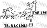 Febest TAB-156 Bushing, Front Lower Control Arm
