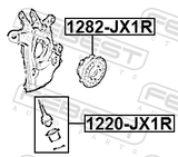 Febest 1220-JX1R Ball Joint Rear Lower Arm