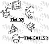 Febest TM-02 Front Engine Mount (Hydro)