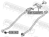 Febest NM-N16SHIFT Bracket Assembly, Holder Rubber