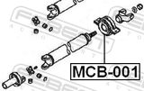 Febest MCB-001 Drive Shaft Bearing