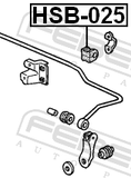 Febest HSB-025 Rear Stabilizer Bar Bush D13