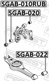 Febest SGAB-022 Rear Arm Bushing