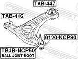 Febest 0120-KCP90 Ball Joint Front Lower Arm