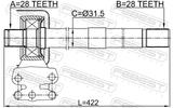 Febest 1212-TM4WDRH Axle Half Shaft Right (With Bracket) 28X422X28