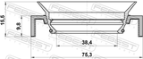 Febest 95HCY-40751016C Drive Shaft Oil Seal 38.4X75.3X10X15.5